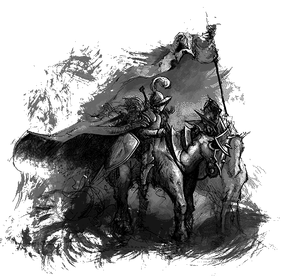 Rough Sketch of Knight on Horse